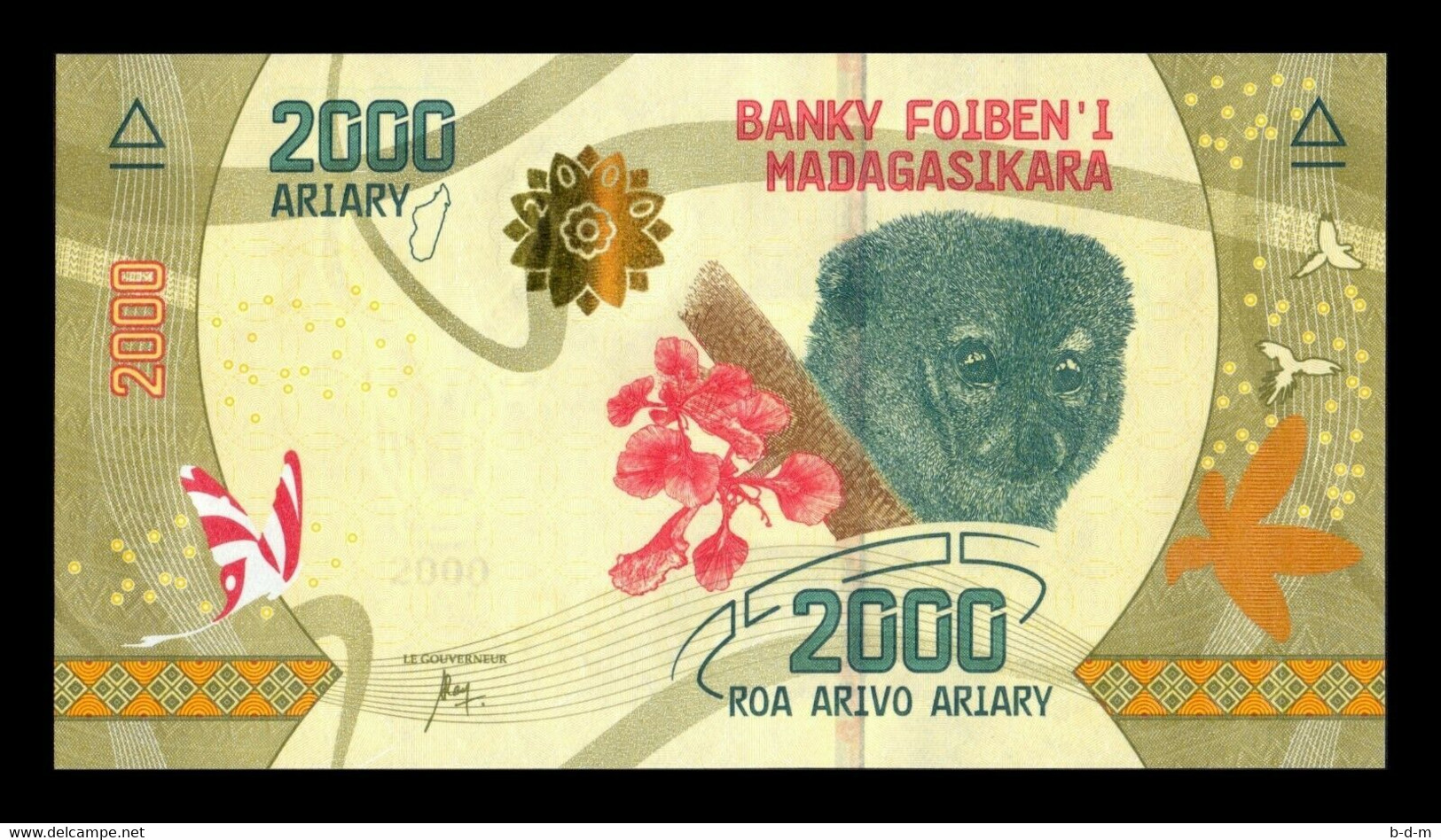 Madagascar 2000 Ariary 2017 Pick 101 Nuevo Diseño SC UNC - Madagascar