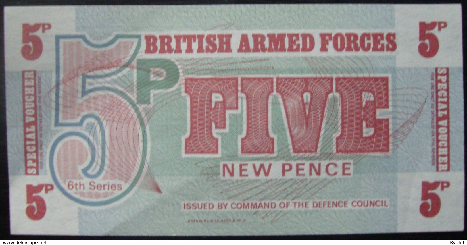 Billet Five New Pence British Armed Forces - Fuerzas Armadas Británicas & Recibos Especiales