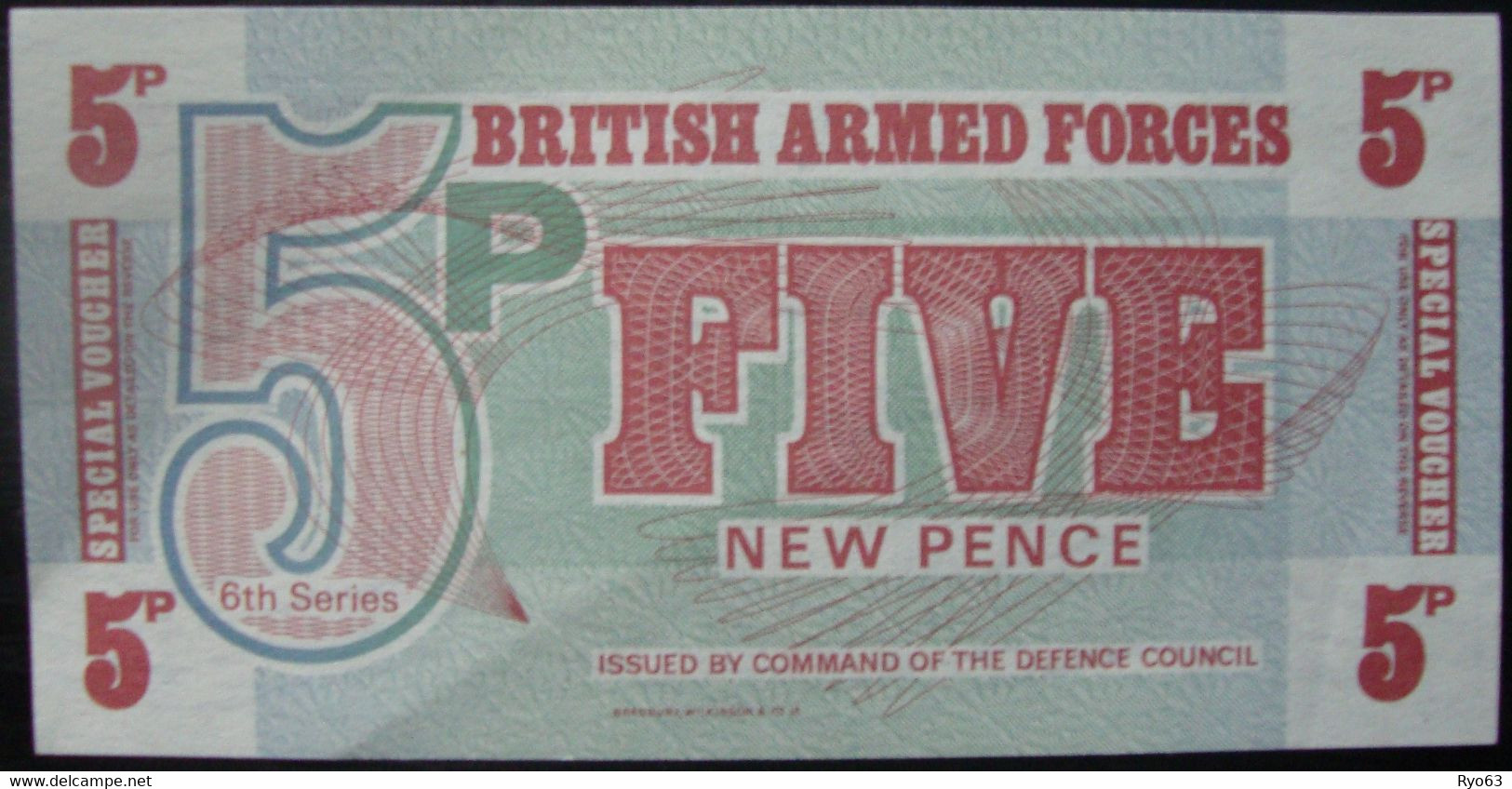 Billet Five New Pence British Armed Forces - Fuerzas Armadas Británicas & Recibos Especiales