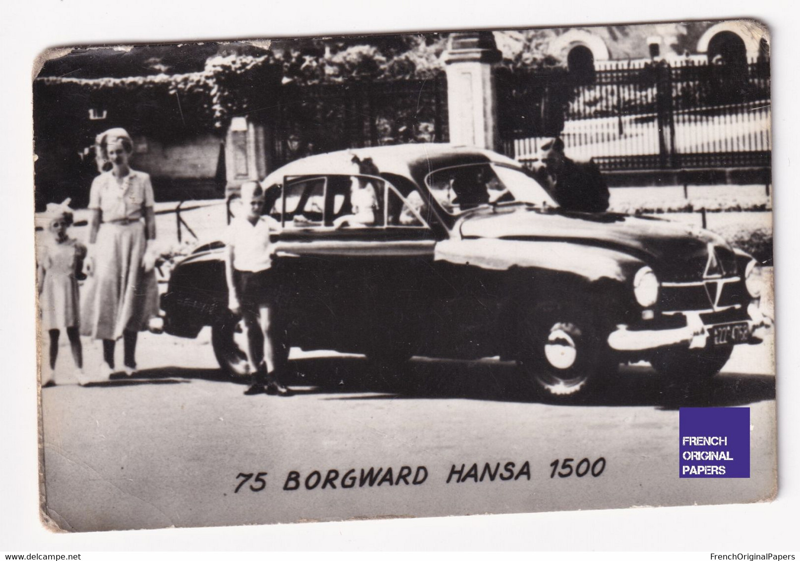 Petite Photo / Image 1950/60s 4,5 X 7 Cm - Voiture Automobile Borgward Hansa 1500 A44-11 - Altri & Non Classificati