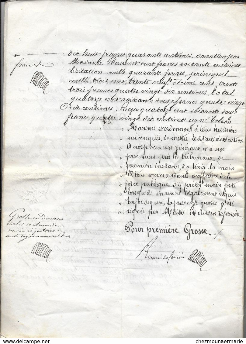 1859 SAINTE MENEHOULD - PARTAGE GUILLAUME (GRANDES ISLETTES) COLLOT HUSSENET CHAMPION (GARDE DU GENIE) 24 PAGES - Documents Historiques