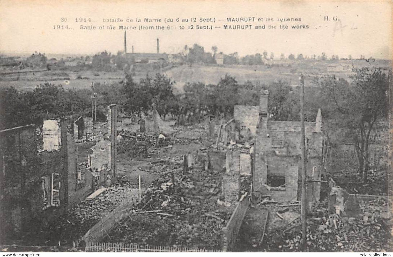 Heiltz Le Maurupt         51         Guerre 14/18  Vue Générale Les Ruines       (voir Scan) - Sonstige & Ohne Zuordnung