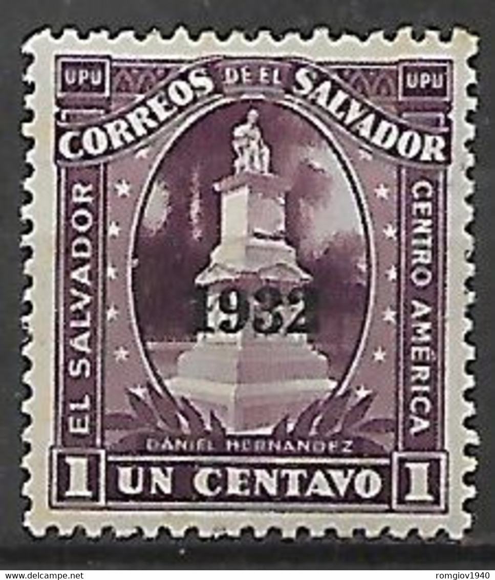 SALVADOR 1932 SERIE ORDINARIA SOPRASTAMPATO 1932 YVERT. 473 MLH VF - El Salvador