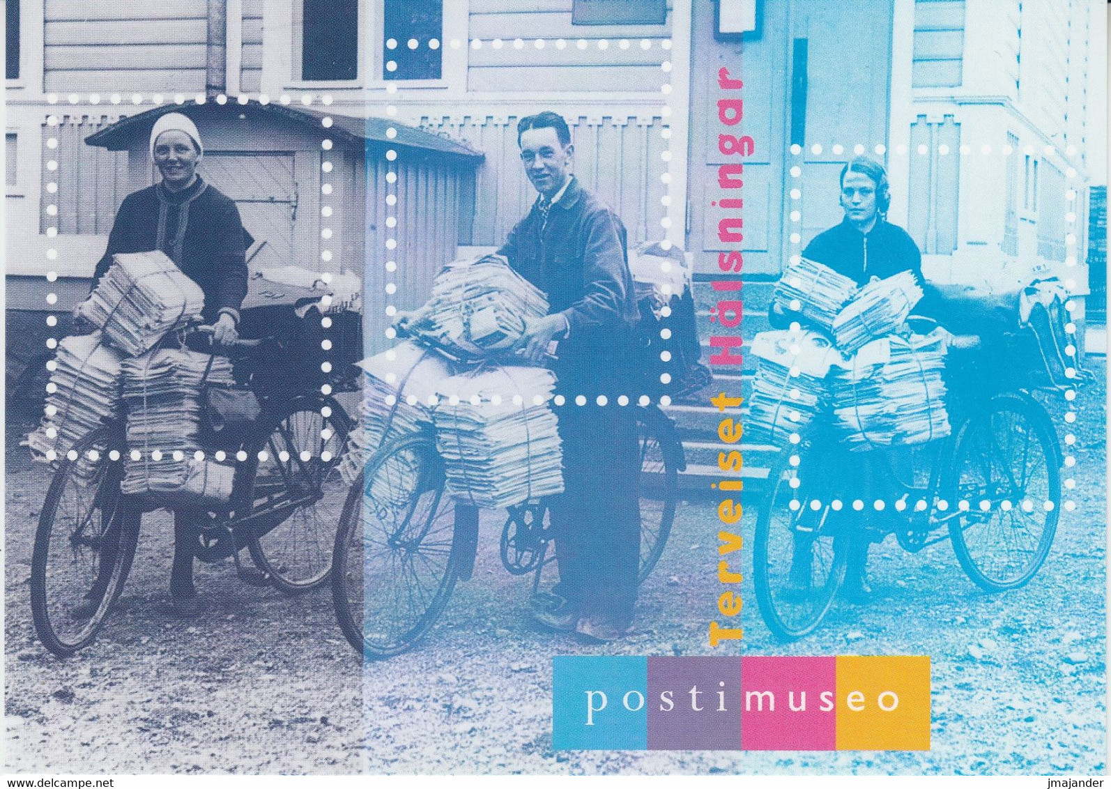 Finland - Postal Museum Postcard: Bicycles Carrying Mail - Mint - Poste & Postini