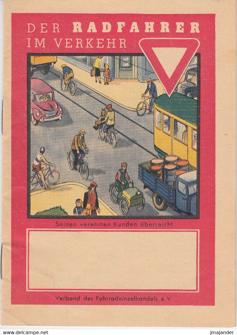 Germany 1952 - Der Radfahrer Im Verkehr - Instructions Of Bicycle Safety In Traffic - 16 Pages - Mint - Europe