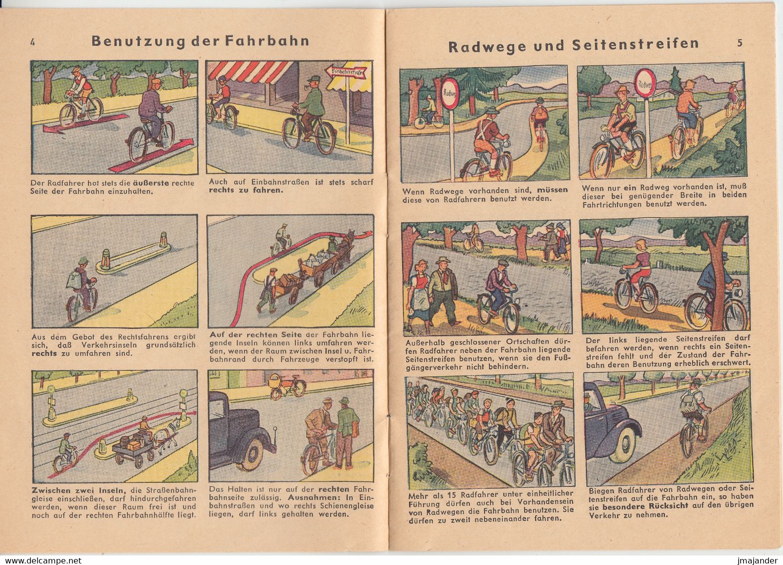 Germany 1952 - Der Radfahrer Im Verkehr - Instructions Of Bicycle Safety In Traffic - 16 Pages - Mint - Europe