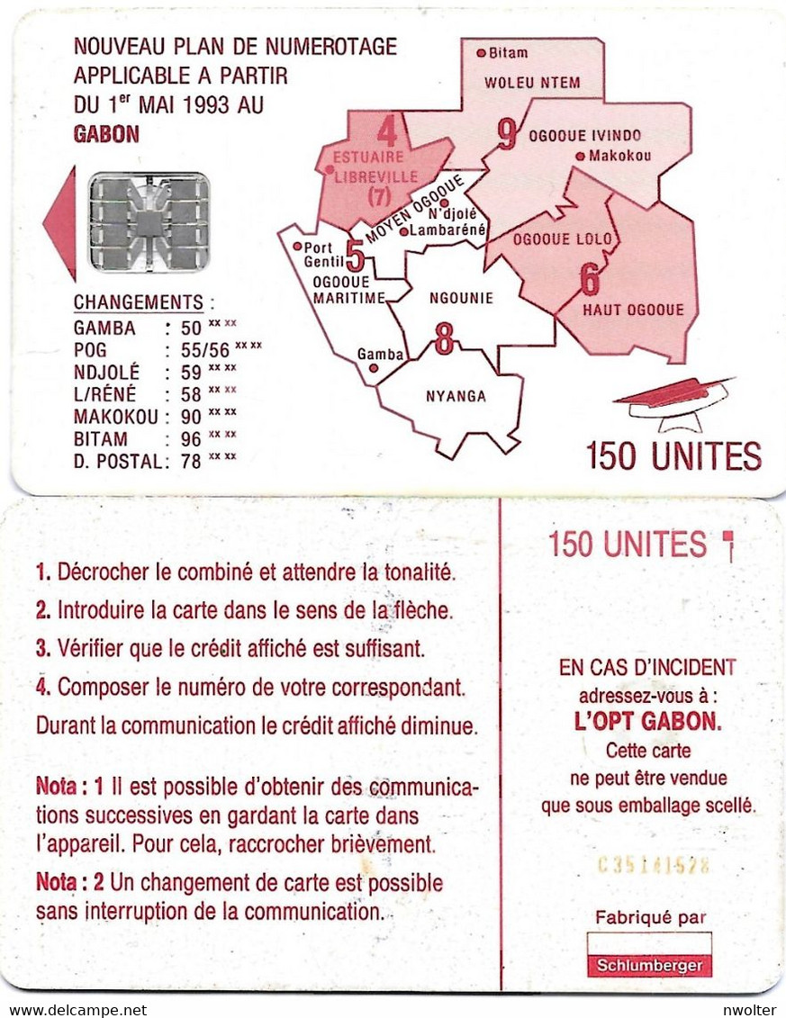 @+ Gabon - Map Of Gabon - Red - SC7 - BN: C35141528 - Ref: GAB-30a - Gabon