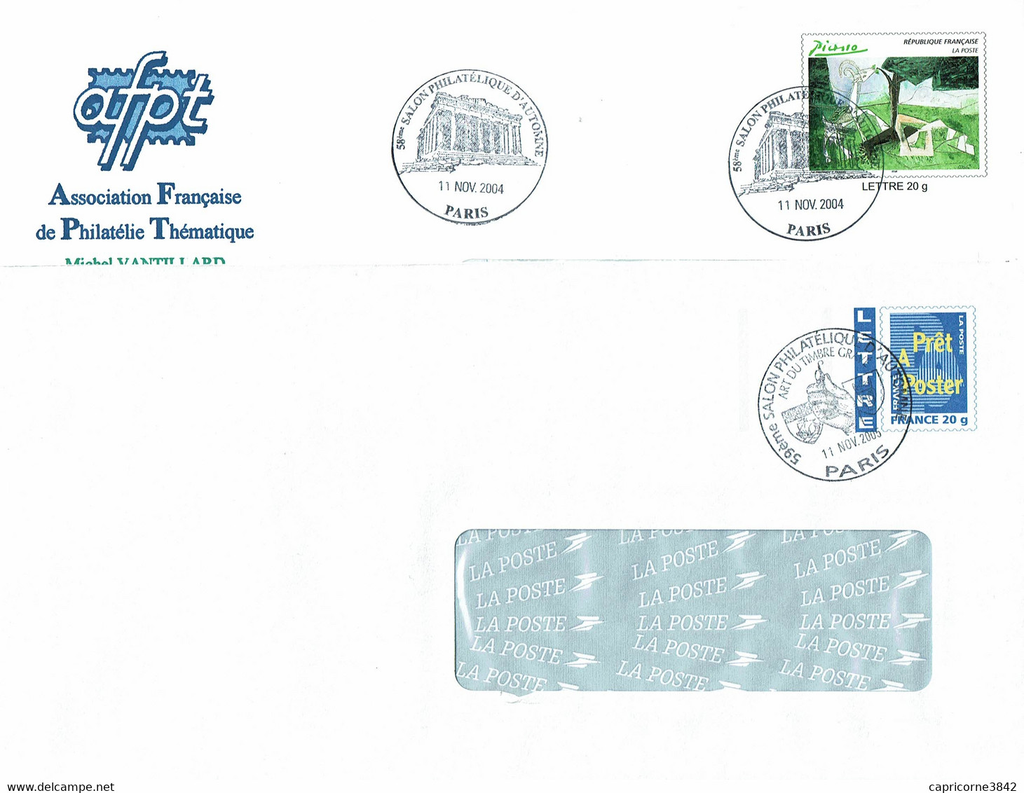 2004/2005 - Oblitérations Temporaires 58e Et 59e SALON PHILATELIQUE D'AUTOMNE à PARIS - Temporary Postmarks