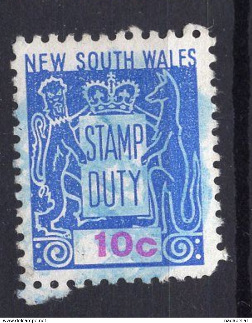 AUSTRALIA, NEW SOUTH WALES, STAMP DUTY, 10 C. POSTAGE DUE STAMP - Segnatasse