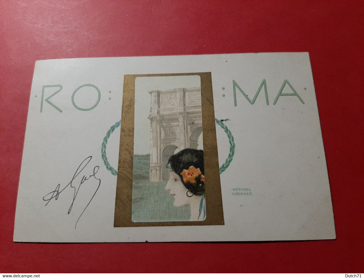 ILLUSTRATEUR RAPHAEL KIRCHNER / ROMA / PORTRAIT DE FEMME / DOS SCANNE - Kirchner, Raphael