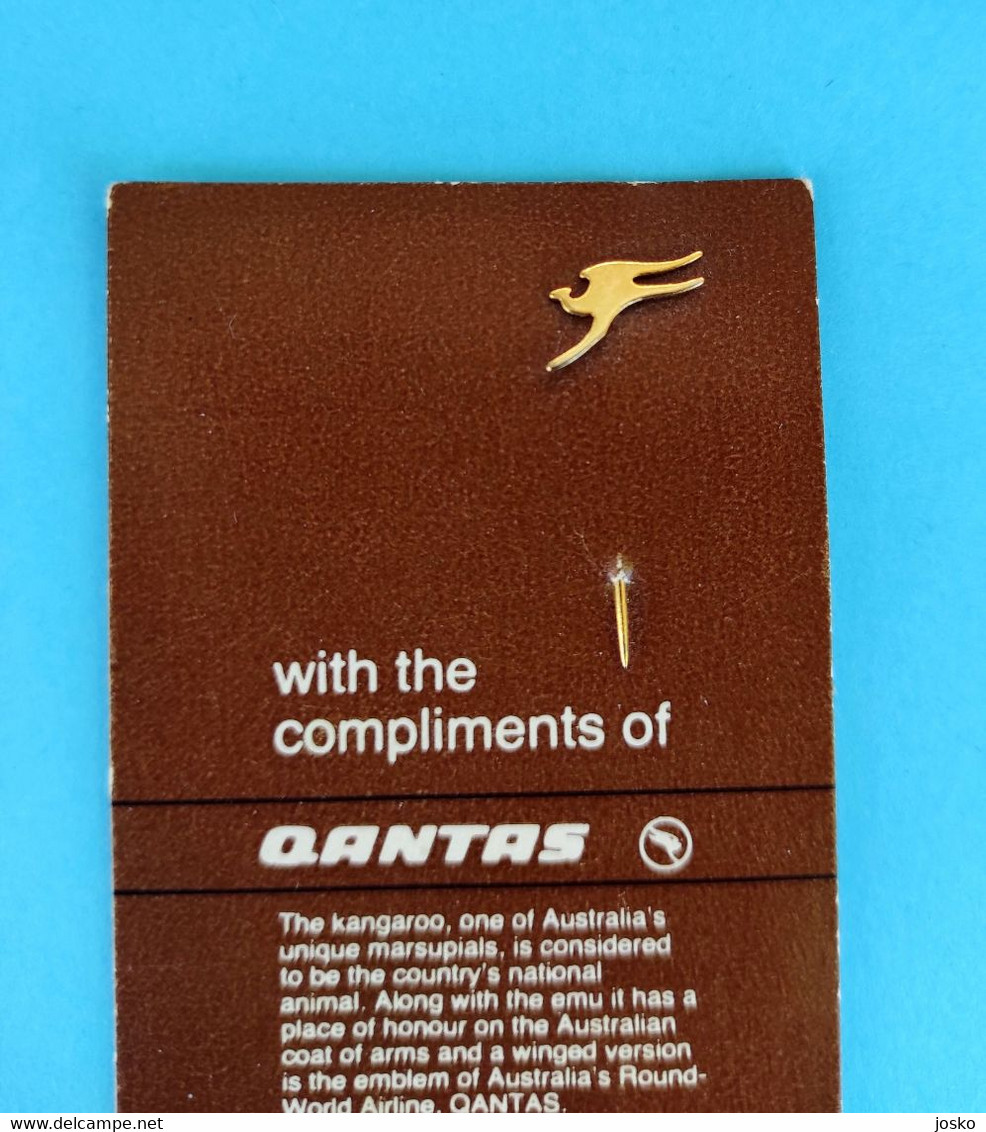 QANTAS - AUSTRALIAN AIRLINES ... Nice Old Official Small Lapel Pin Badge (gold Plated) * Australia Airline Airways Plane - Pubblicità