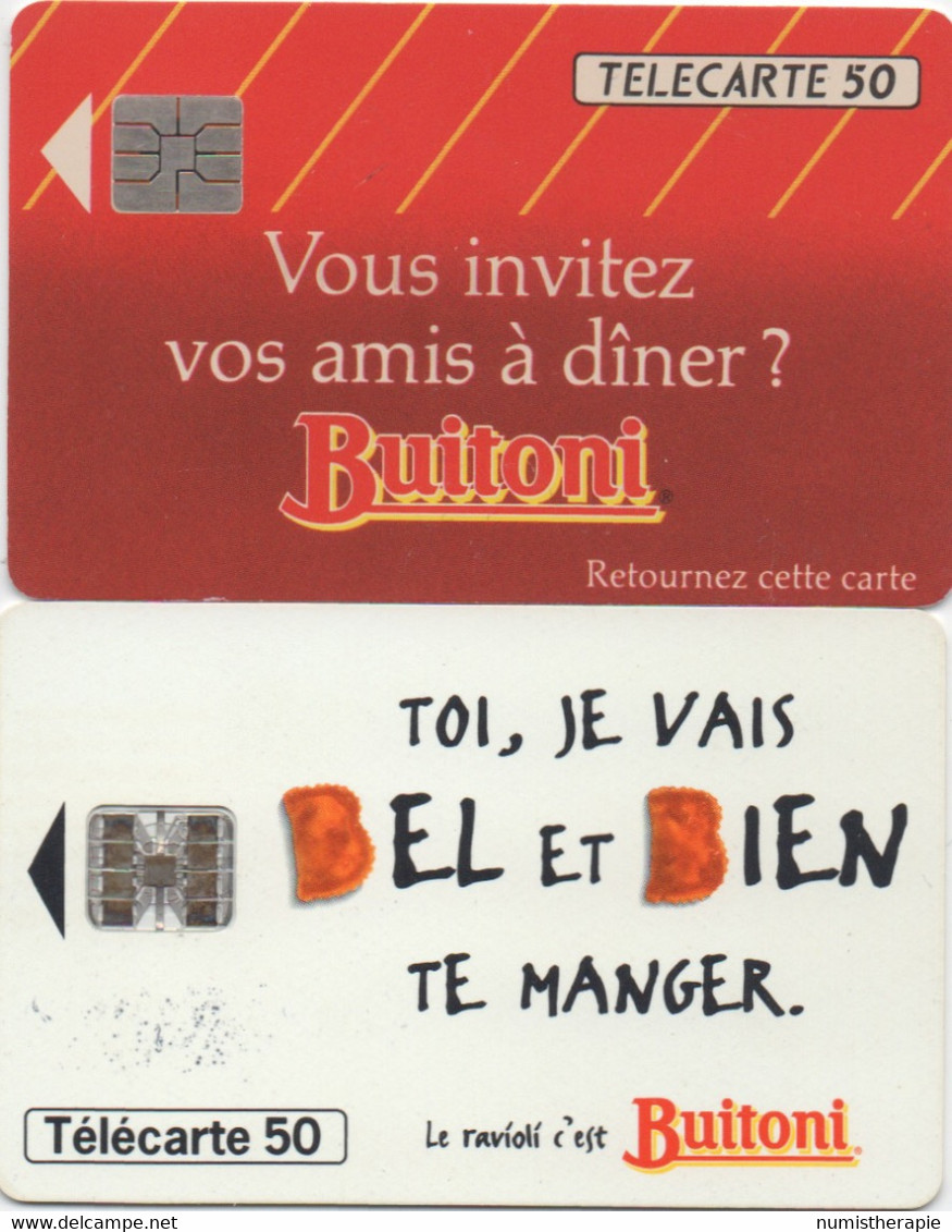 Lot De 2 Télécartes : Buitoni 1992 & 1995 - Food