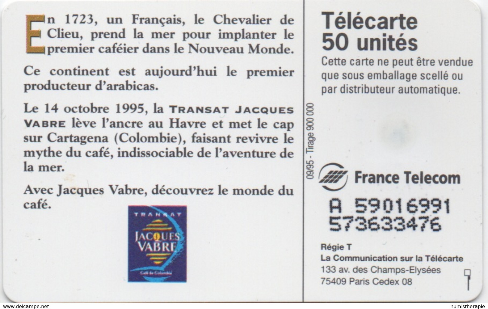 Transat : Jacques Vabre : Café De Colombia 1995 - Levensmiddelen