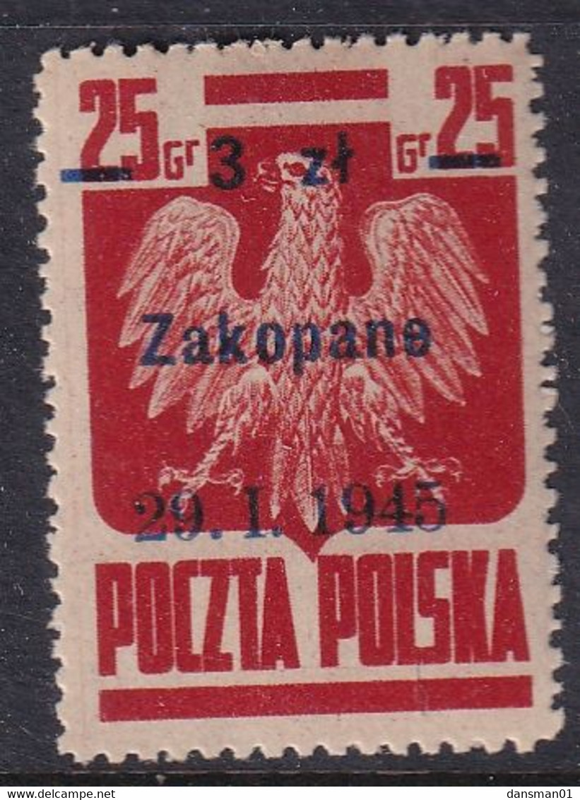 POLAND 1945 Zakopane Fi 357 Mint Hinged - Neufs