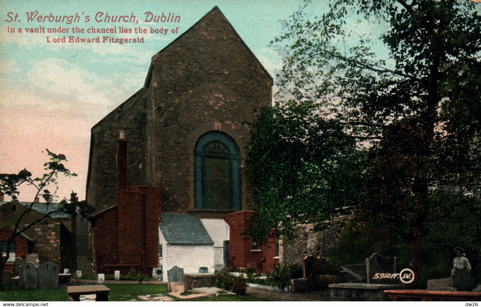 St Werburgh's Church, Dublin (body Of Lord Edward Fitzgerald) Valentine's Series - Postcard Non Circulated - Dublin