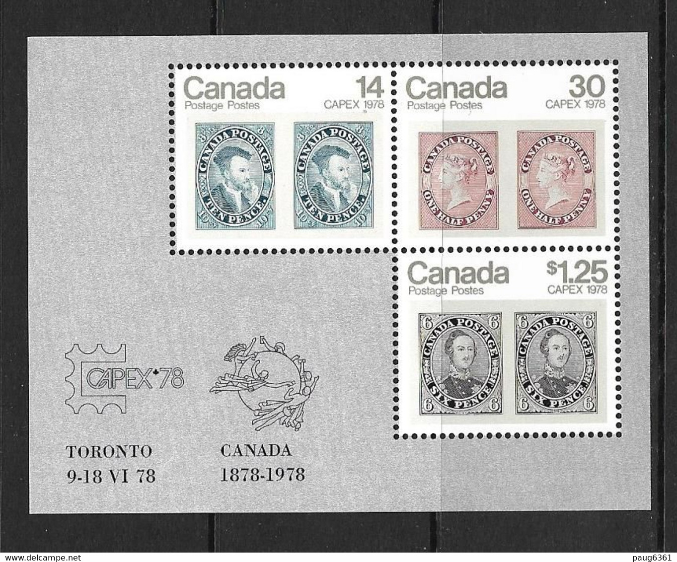 CANADA 1978 BLOC CAPEX'78 YVERT N°B1 NEUF MNH** - Blocs-feuillets