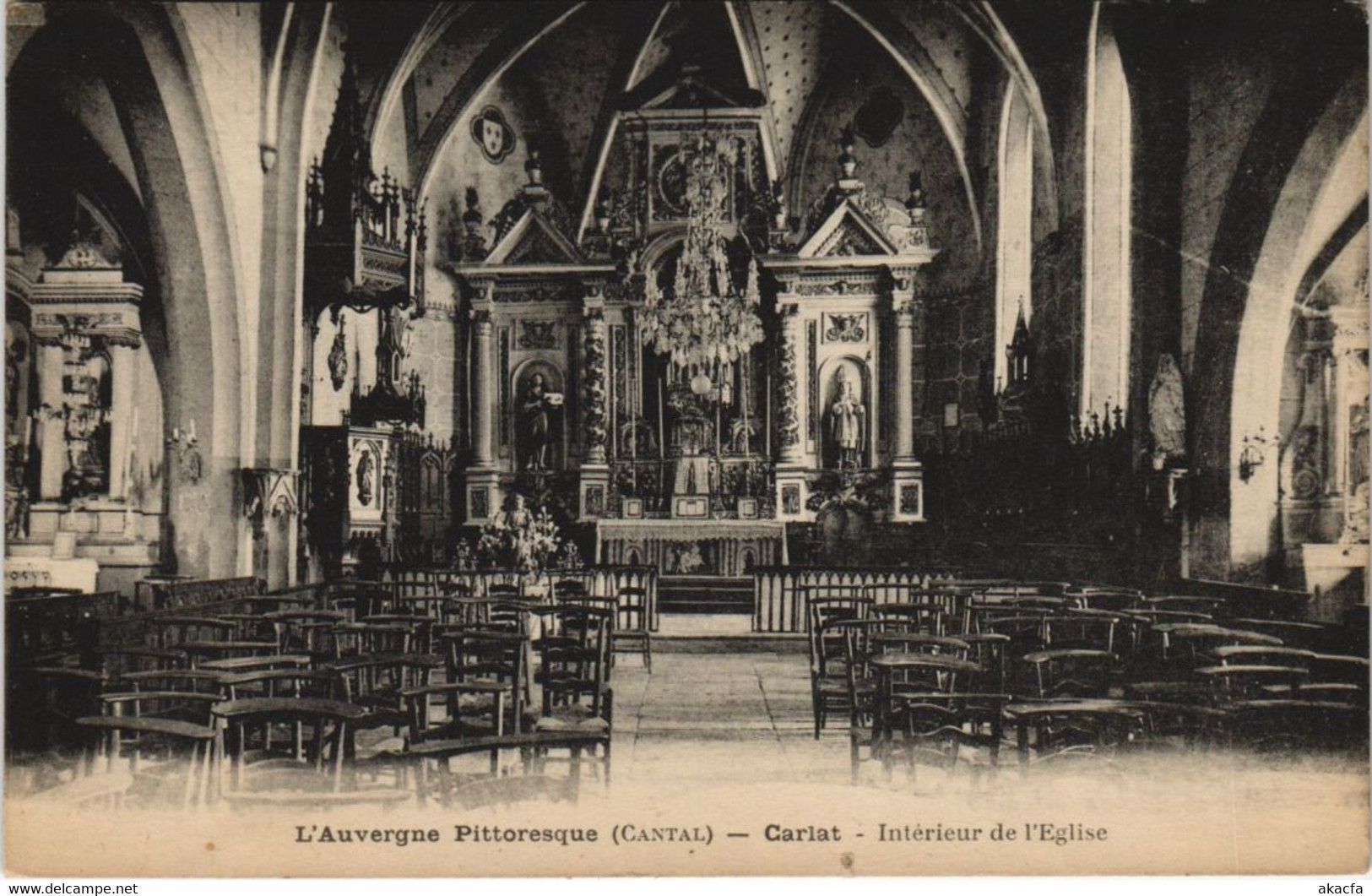 CPA Carlat Interier De L'Eglise FRANCE (1090187) - Carlat