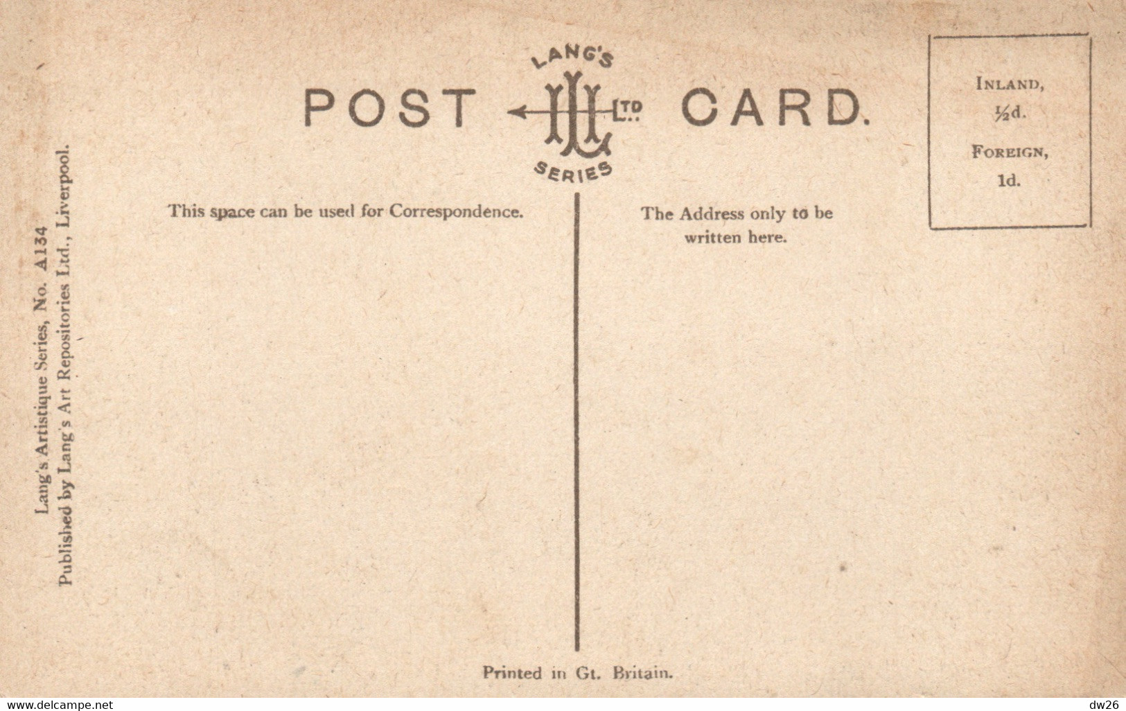 Birmingham - Corporation Street - Lang's Artistique Series N° A 134 - Postcard H.L. & Co. Ltd Non Circulated - Birmingham