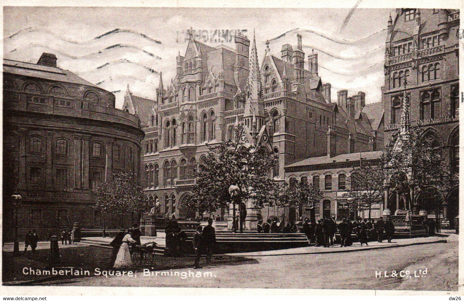 Birmingham, Chamberlain Square & University - Lang's Artistique Series N° A 202 - Postcard H.L. & Co. Ltd Non Circulated - Birmingham