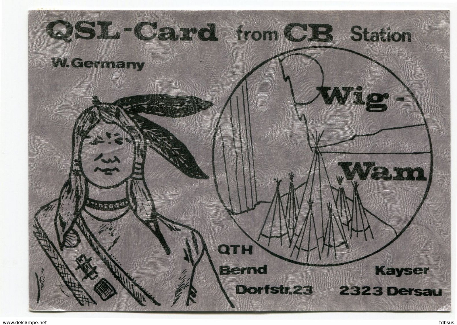 1981 Qsl Kaart Van Dersau Naar Belgie - WIGWAM - - CB