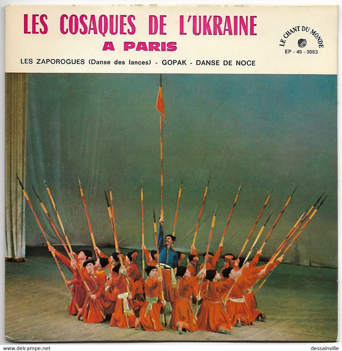 SP 45 Tours - Les Cosaques De L'Ukraine à PARIS - Wereldmuziek