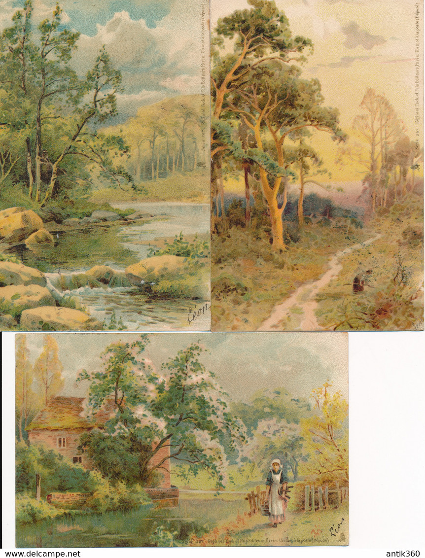 CPA SUISSE Lot De 6 Paysages Suisse Illustrateur Raphaël TUCK - Andere & Zonder Classificatie