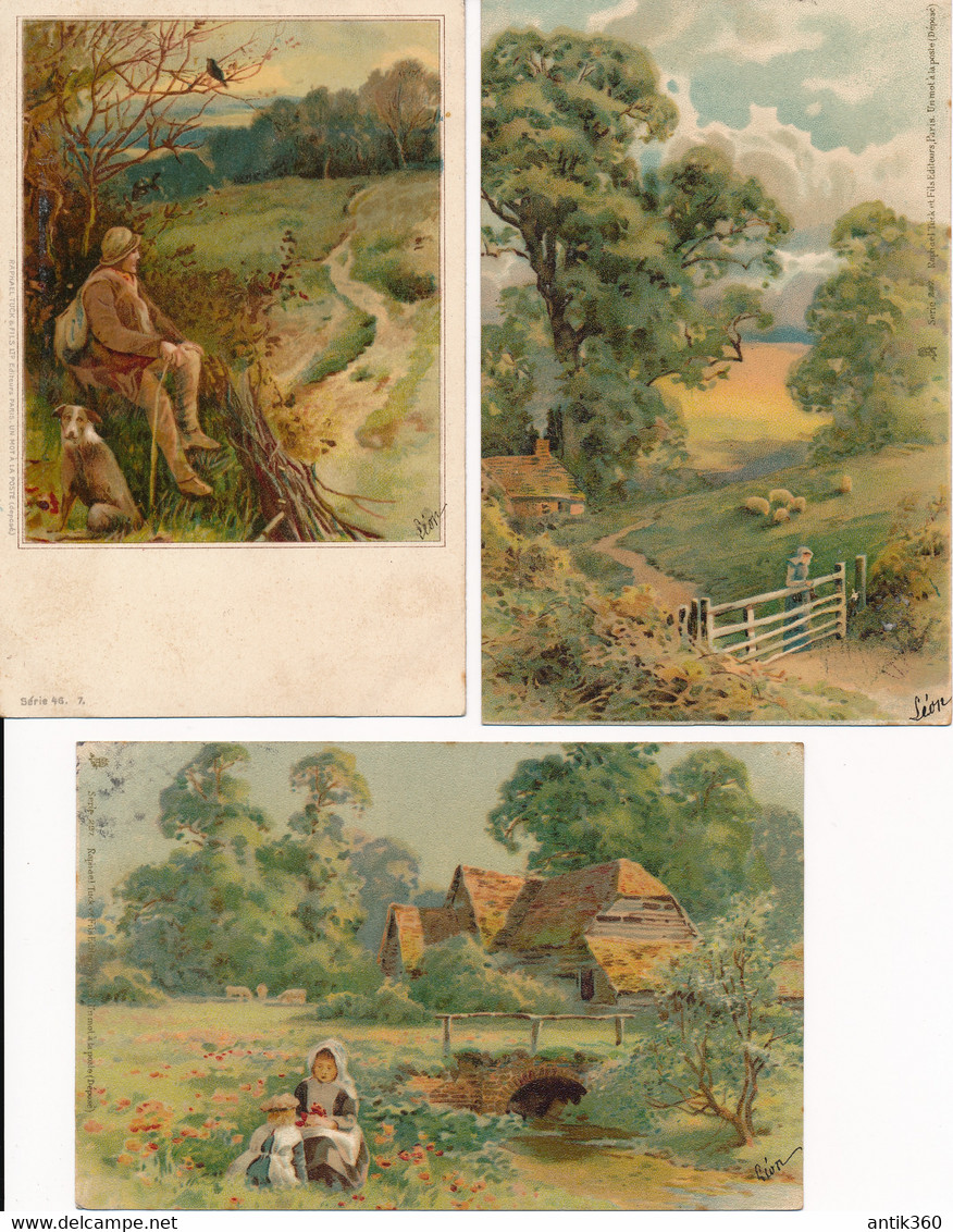 CPA SUISSE Lot De 6 Paysages Suisse Illustrateur Raphaël TUCK - Andere & Zonder Classificatie