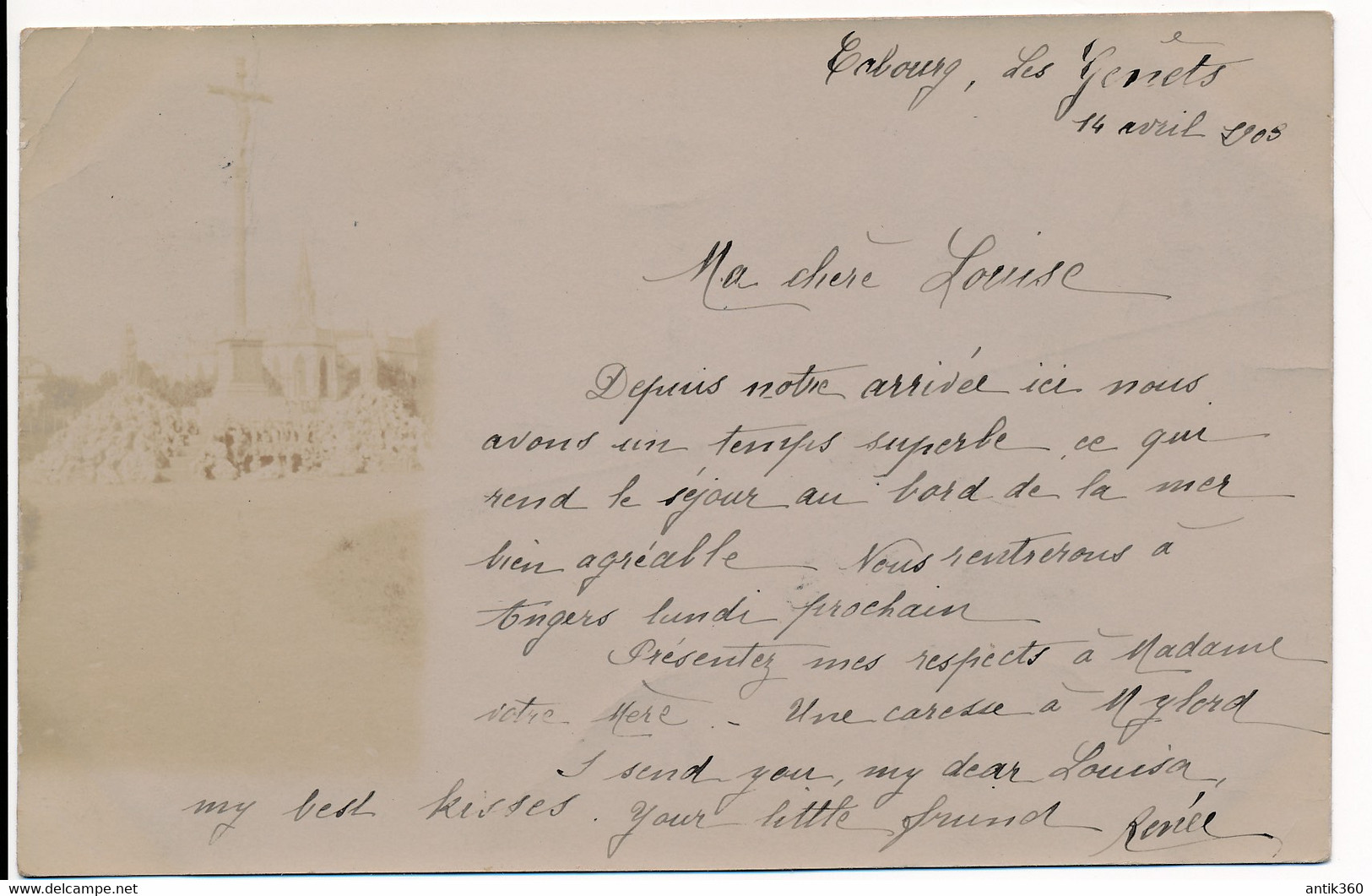 CPA 14 CABOURG Carte-photo D'un Calvaire - Cabourg