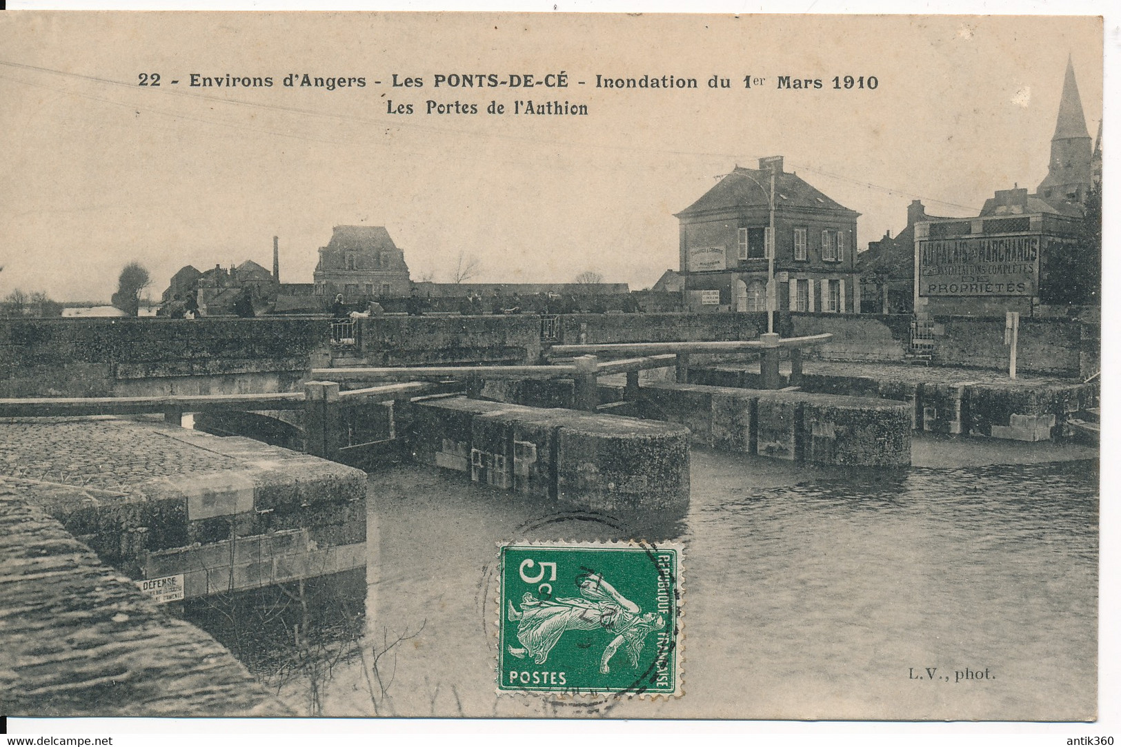 CPA 49 LES PONTS DE CE Inondation Du 1er Mars 1910 Les Portes De L'Authion - Les Ponts De Ce