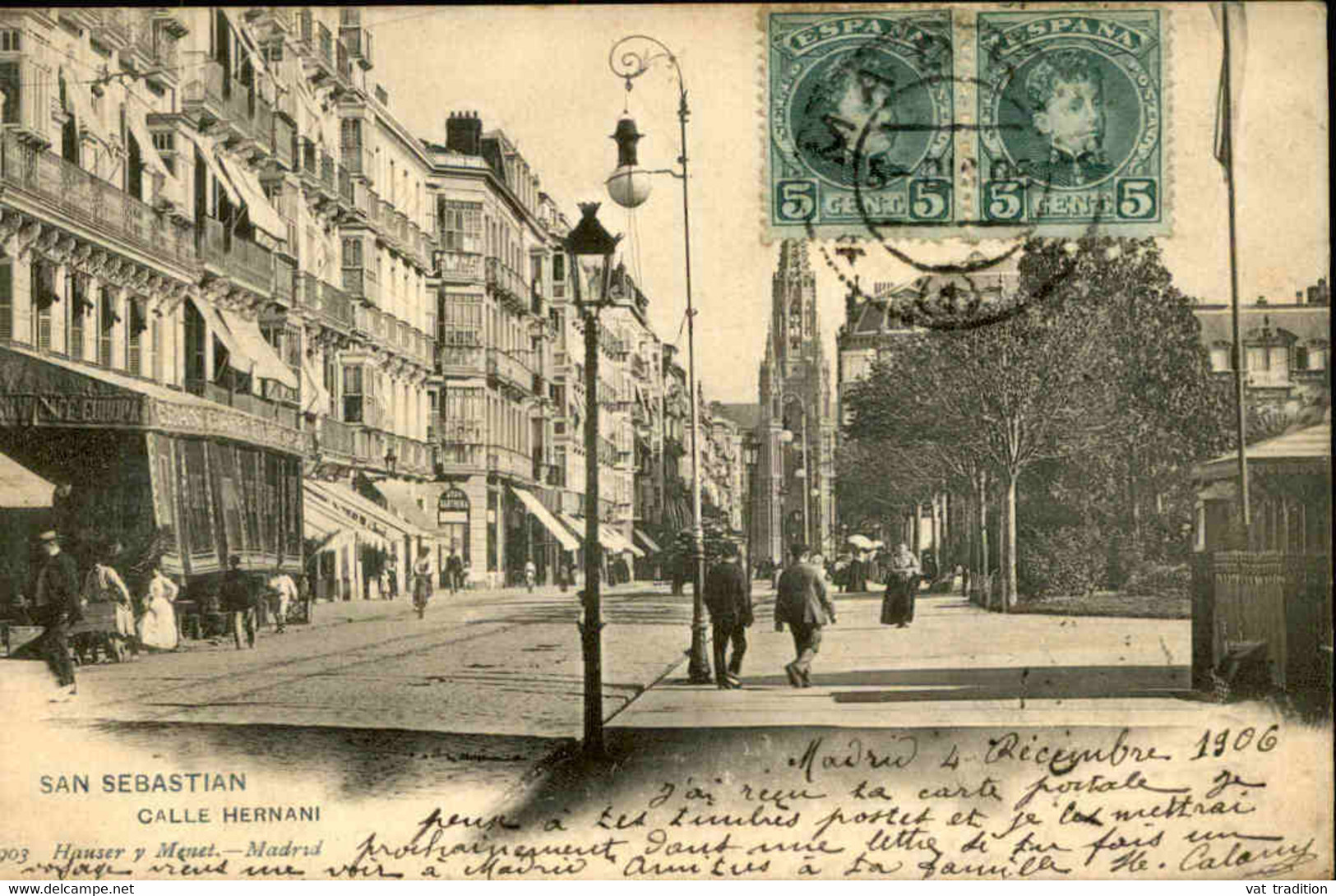 ESPAGNE - Affranchissement De Madrid Sur Carte Postale De San Sébastian En 1906 Pour La France  - L 89243 - Cartas & Documentos