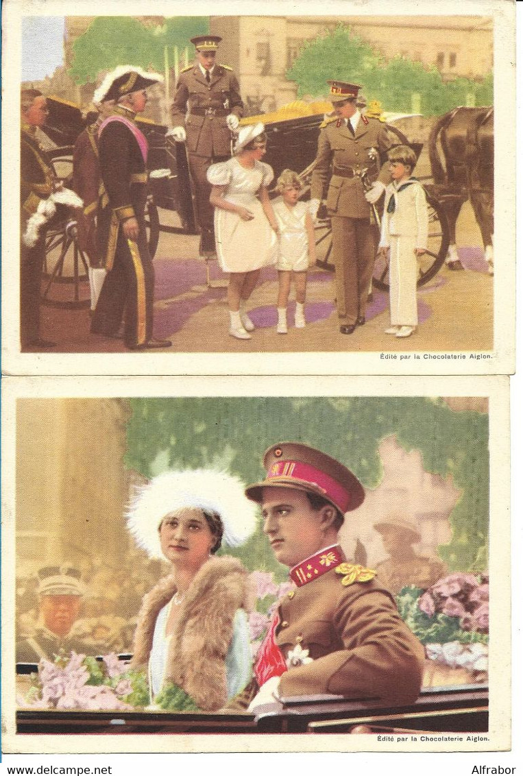 "Nos Souverains et les petits Princes" 3ème série complète 16 photogravures couleurs 13 cm X 18 cm (N° 33 à 48) AIGLON