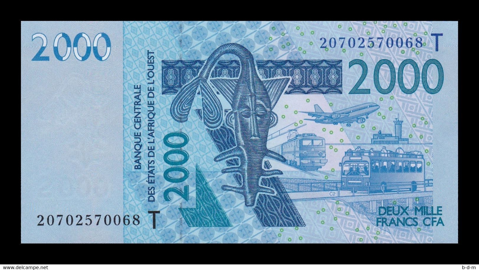 West African St. Togo 2000 Francs CFA 2020 Pick 816t New SC UNC - Togo