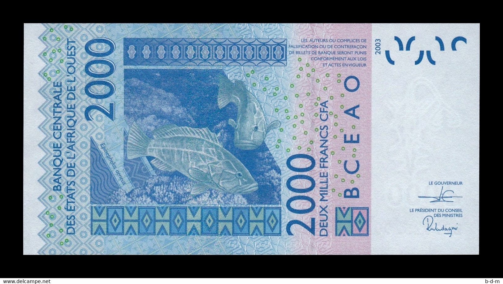 West African St. Togo 2000 Francs CFA 2020 Pick 816t New SC UNC - Togo