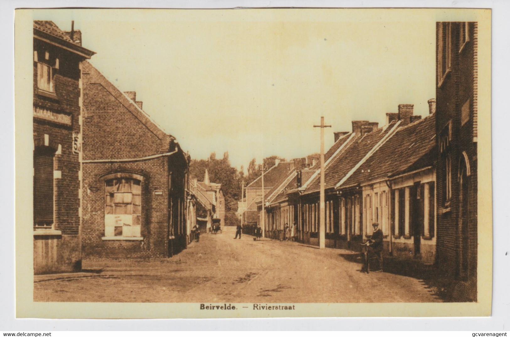 BEERVELDE  FOTO GEMAAKT +- 1980 VAN OUDE POSTKAART  ==  RIVIERSTRAAT - Lochristi