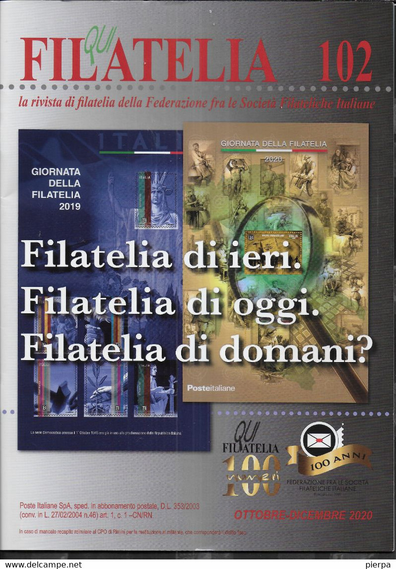 QUI FILATELIA - N.102 - OTTOBRE-DICEMBRE 2020 - Italiane (dal 1941)