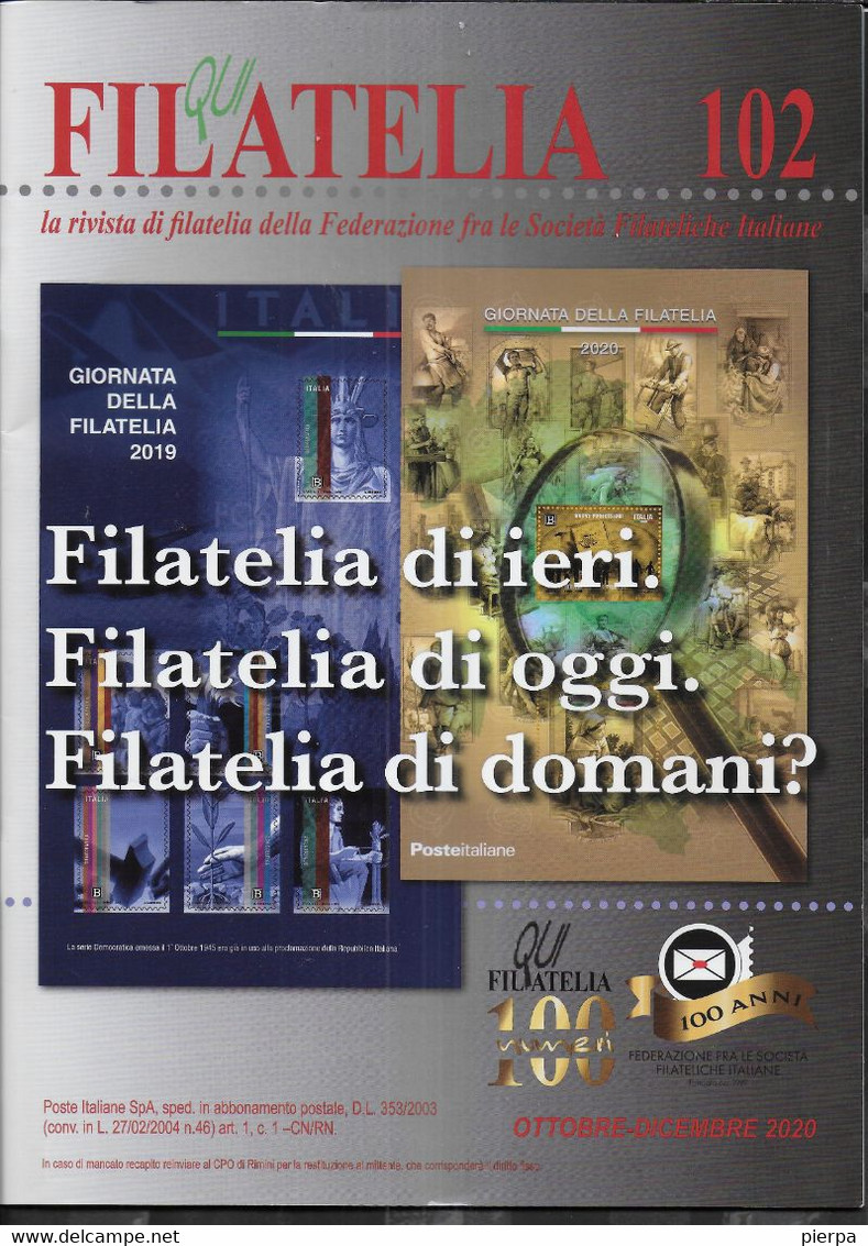 QUI FILATELIA - N.102 - OTTOBRE-DICEMBRE 2020 - Italiano (desde 1941)