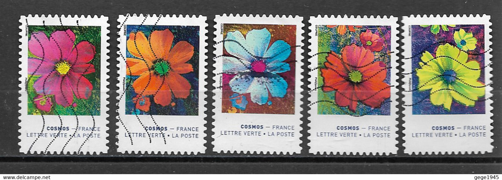 France 2020  Oblitéré Autoadhésif  N° 1851 - 1853 - 1854 - 1859 - 1862  - Fleurs - Les Couleurs Du Cosmos - Other & Unclassified