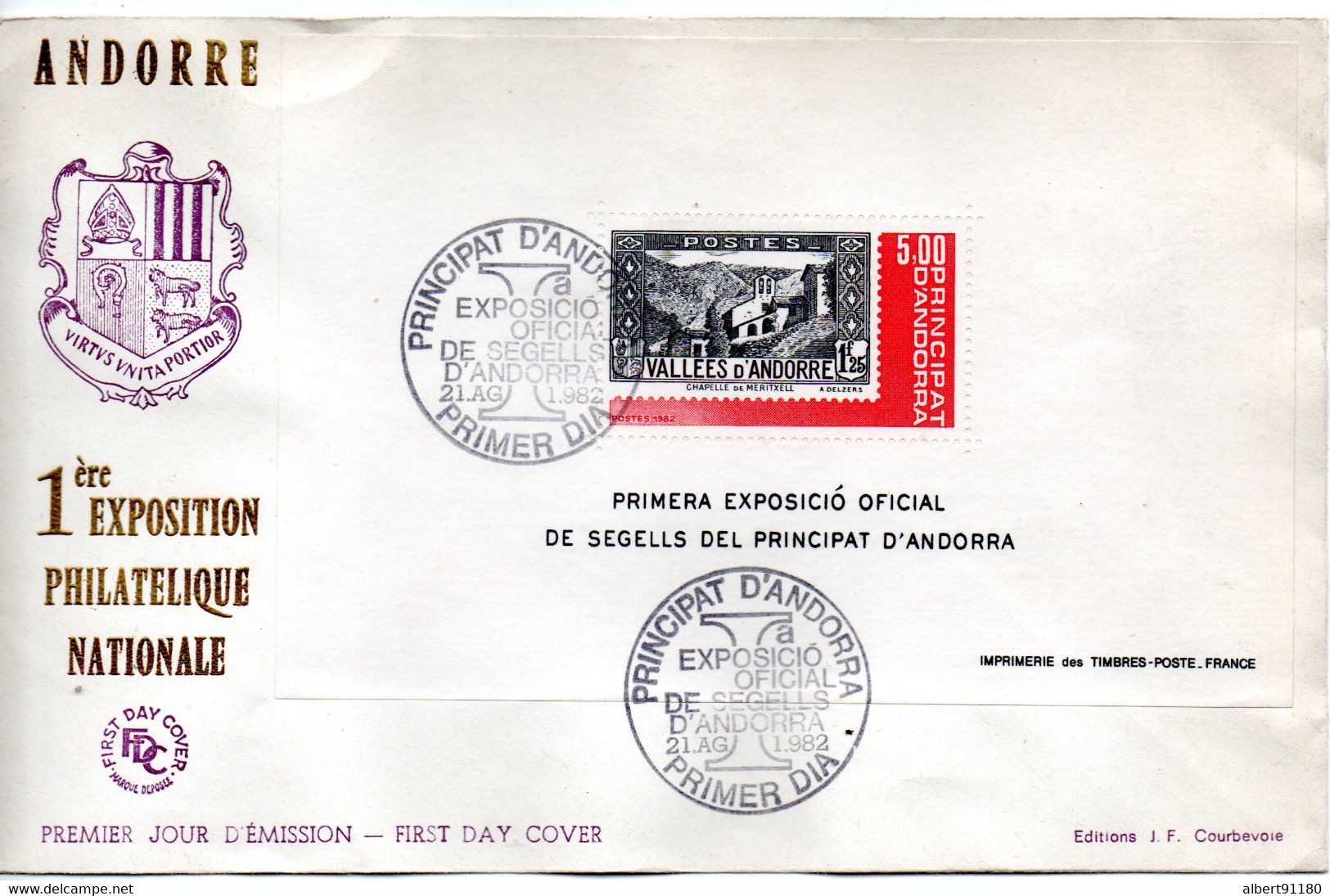 ANDORRE Premier Jour  Chapelle  De Merrixell 1982 N°304 - Used Stamps