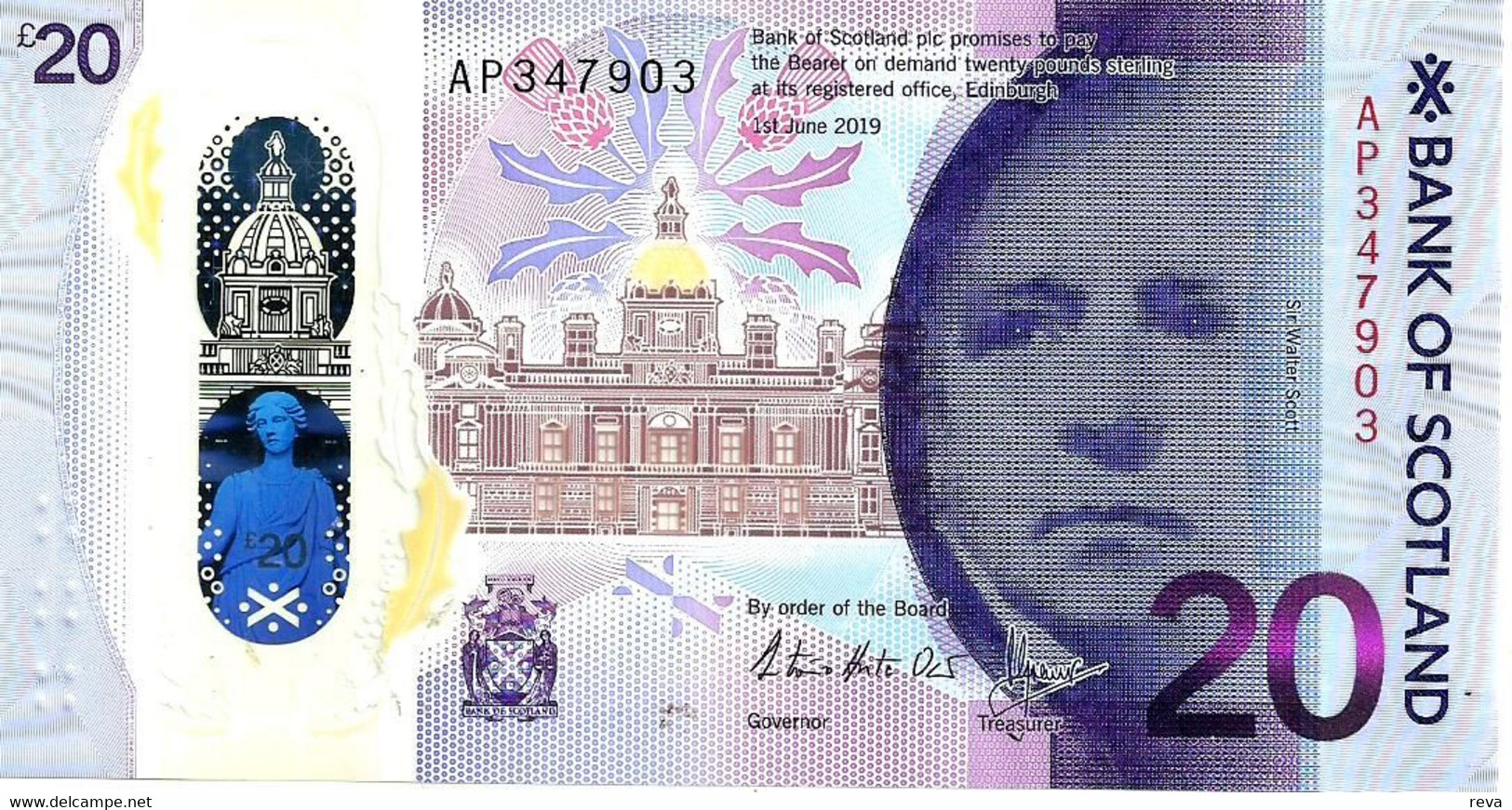 UNITED KINGDOM SCOTLAND BANK 20 POUNDS WOMAN FRONT BRIDGE BACK DATED 11-06-2019 UNC PNew POLYMER READ DESCRIPTION !! - 20 Pounds