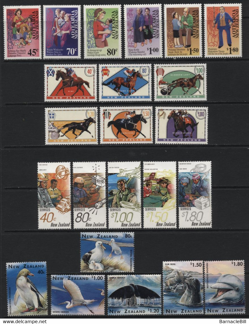 New Zealand (28) 4 Different Sets. 1995 - 1996. Unused. Hinged. - Collections, Lots & Séries