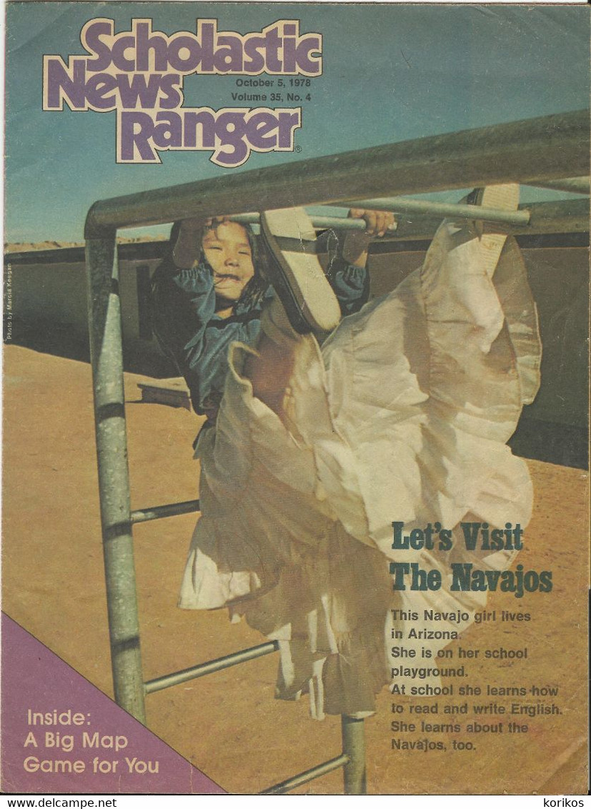 US SCHOLASTIC NEWS RANGER MAGAZINES - VOLUME 35 - 1978 – 1979 – LOT OF 15 - ELEMENTARY SCHOOL - Sport