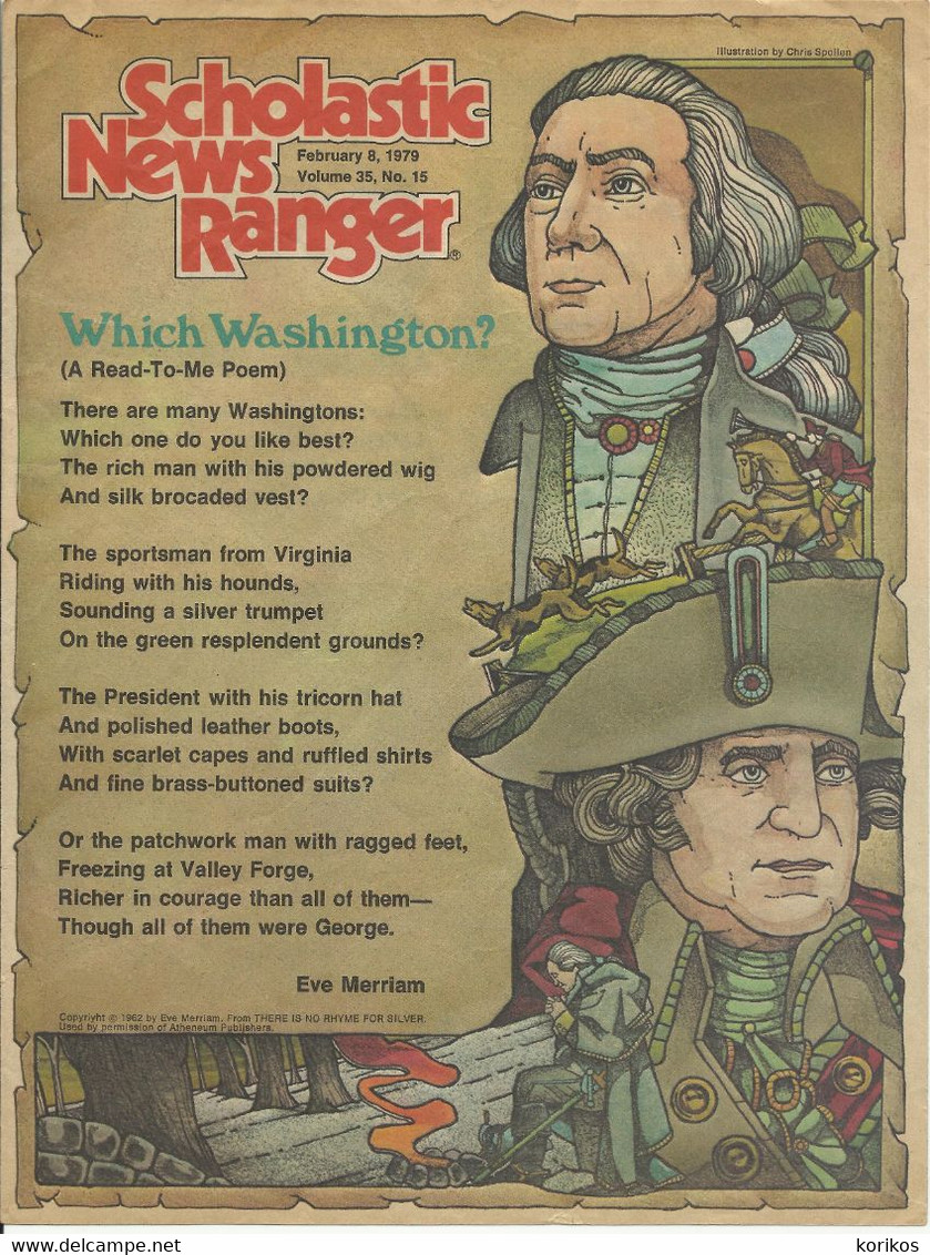 US SCHOLASTIC NEWS RANGER MAGAZINES - VOLUME 35 - 1978 – 1979 – LOT OF 15 - ELEMENTARY SCHOOL