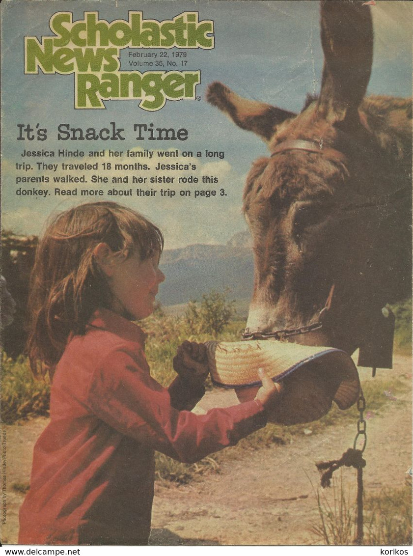 US SCHOLASTIC NEWS RANGER MAGAZINES - VOLUME 35 - 1978 – 1979 – LOT OF 15 - ELEMENTARY SCHOOL