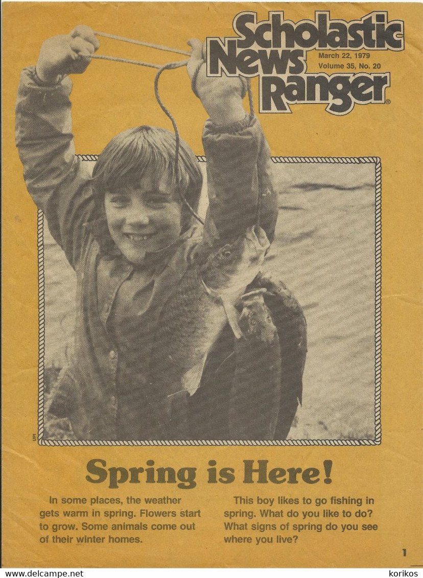 US SCHOLASTIC NEWS RANGER MAGAZINES - VOLUME 35 - 1978 – 1979 – LOT OF 15 - ELEMENTARY SCHOOL