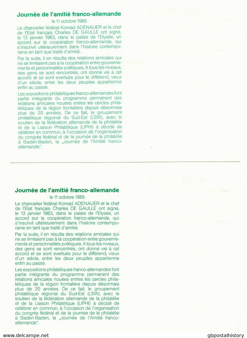 FRANKREICH 1985/8 Liberté 1,80 U. 2,00 Fr., 3 Versch. Privat-GA-Postkarten CEPT - Enteros Privados
