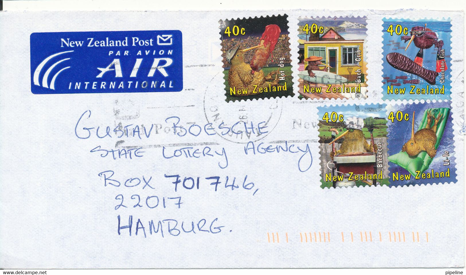 New Zealand Cover Sent Air Mail To Germany 2002 - Storia Postale