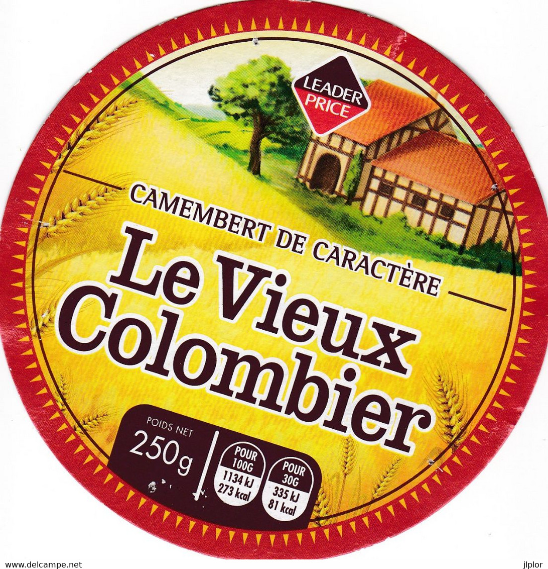 ETIQUETTE FROMAGE  -   CAMEMBERT  -  LEADER PRICE -  Le Vieux Colombier - Fromage