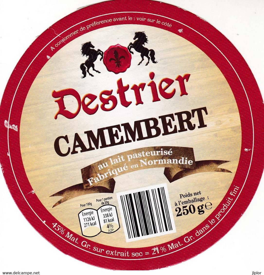 ETIQUETTE FROMAGE  -   CAMEMBERT  -  DESTRIER -  ALDI -  Fab En Normandie - Fromage