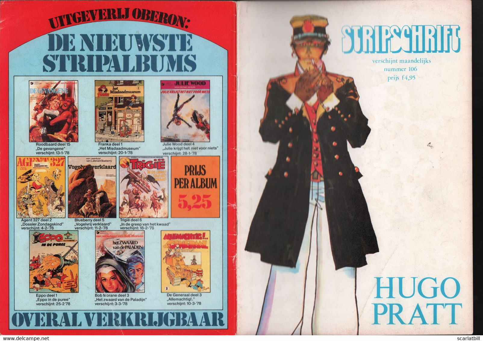 Stripschrift 106 Hugo Pratt Tim O'hara Luck Star 1977 - Altri & Non Classificati