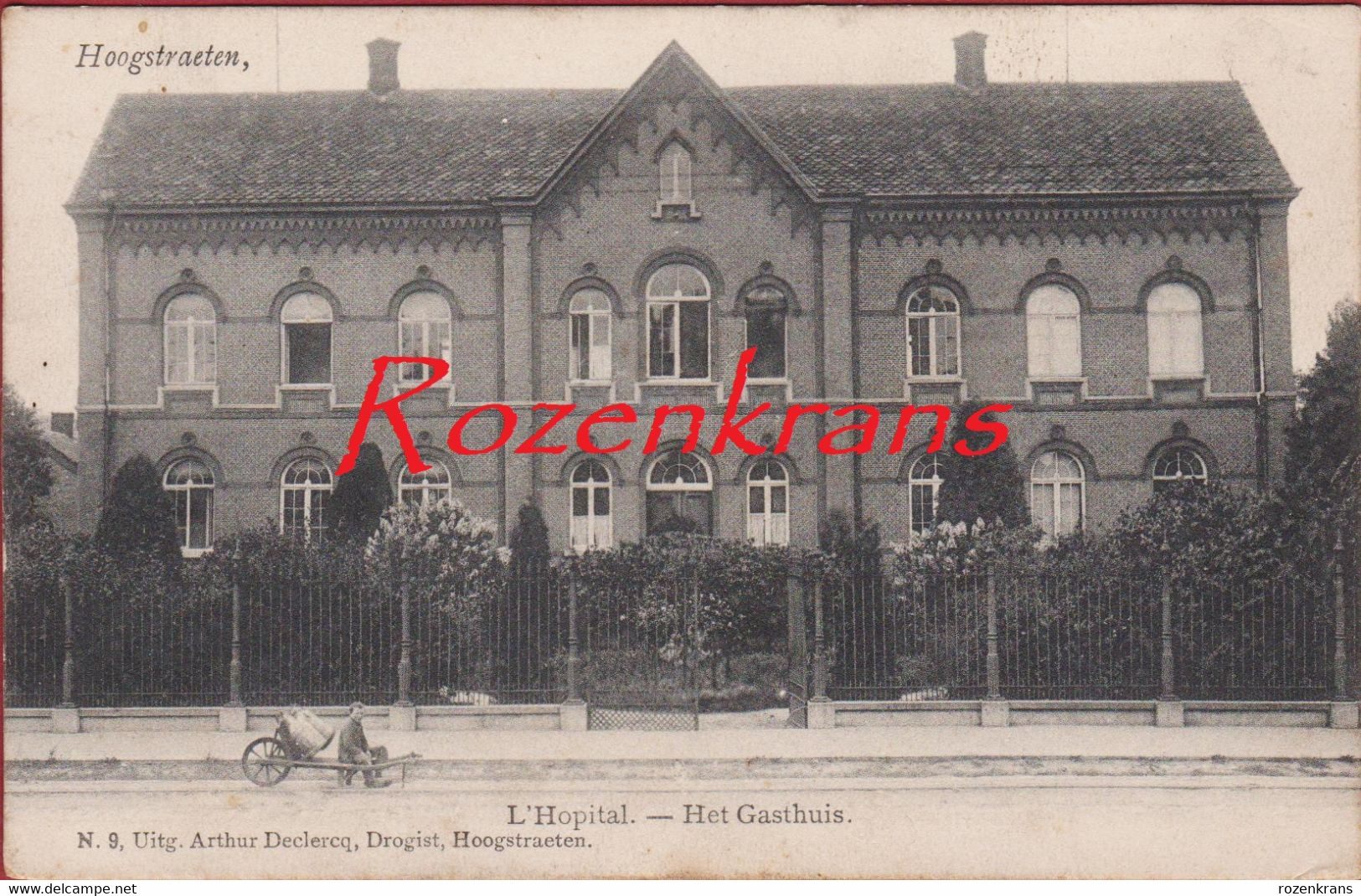 Hoogstraten Hoogstraeten L'Hopital Gasthuis Geanimeerd 1906 Melkboer Geanimeerd (In Zeer Goede Staat) - Hoogstraten
